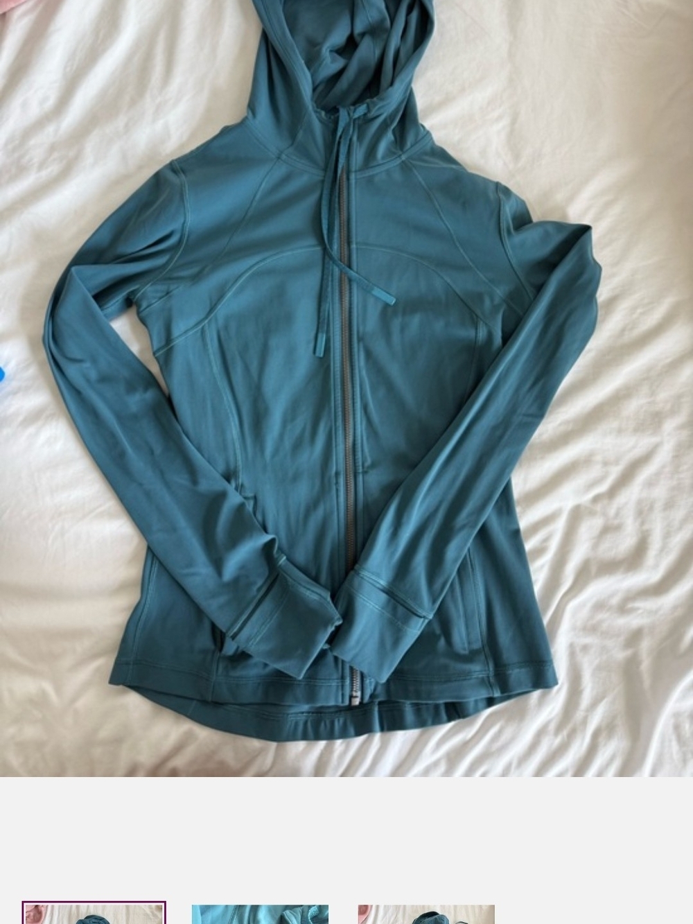 lululemon athletica Teal Hooded Full-Zip Jacket